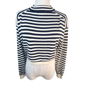 2/$30 ZARA Striped Small Cropped Sweater Viscose & Polyamide